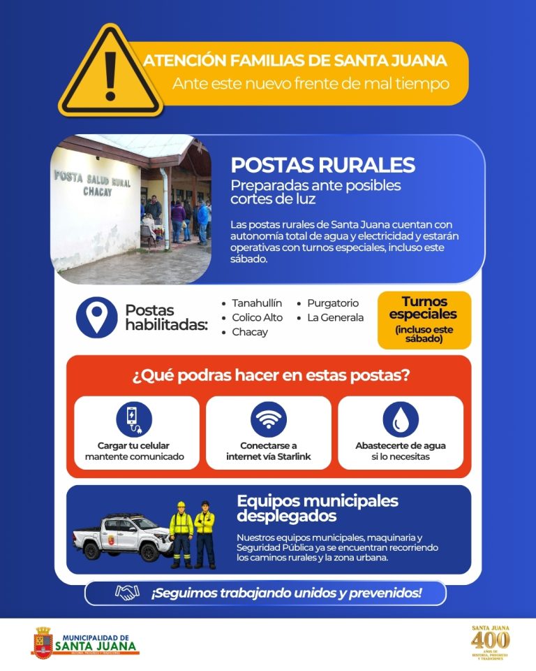 🚨 ¡ATENCIÓN FAMILIAS DE SANTA JUANA! 🌧️🏡