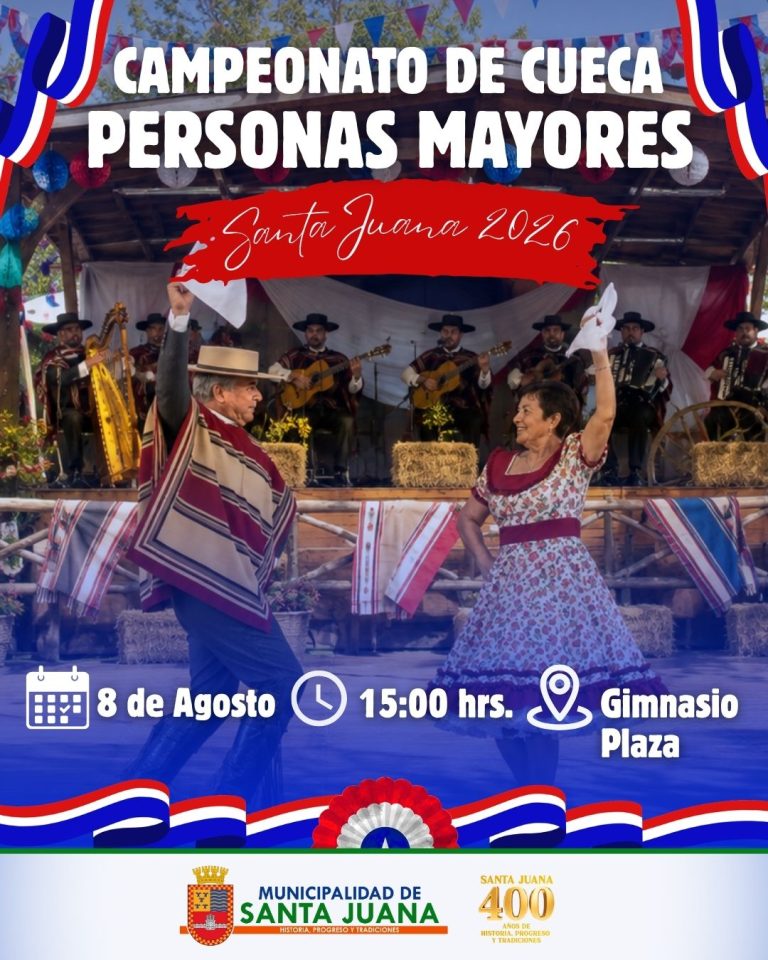 💃🕺 ¡Llega el Campeonato de Cueca de Personas Mayores Santa Juana 2026! 🇨🇱✨