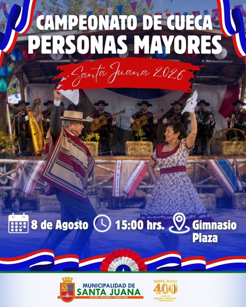 💃🕺 ¡Llega el Campeonato de Cueca de Personas Mayores Santa Juana 2026! 🇨🇱✨